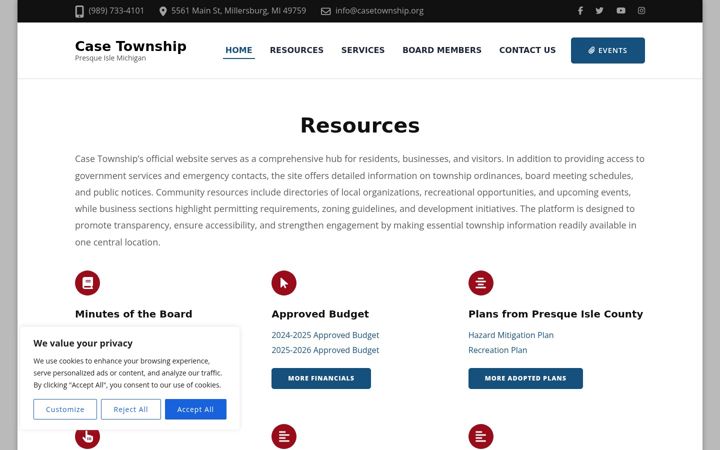 Screenshot of casetownship.org
