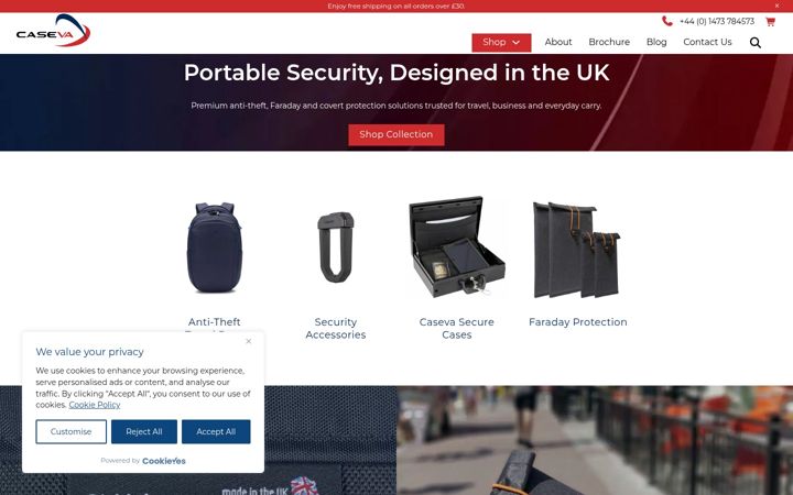 Screenshot of caseva.com