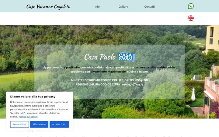 Screenshot von casevacanzacogoleto.it