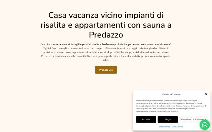 Screenshot of casevacanzanightday.it