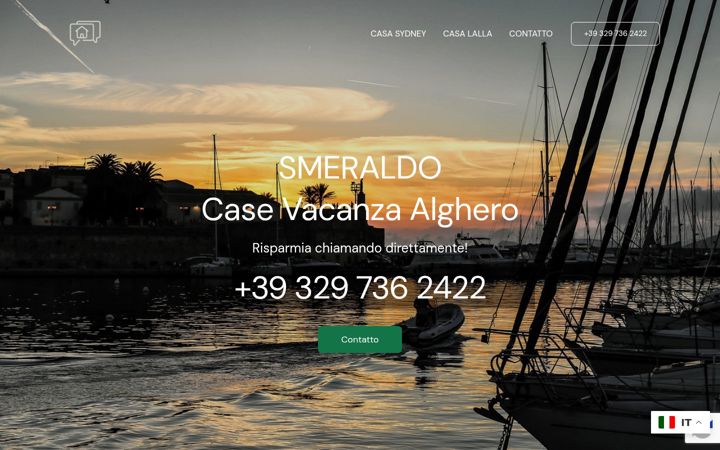 Screenshot of casevacanzasmeraldoalghero.it