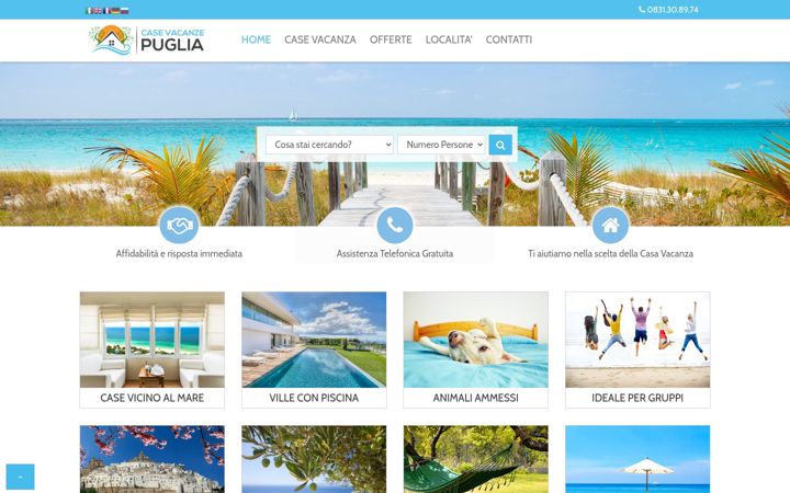 Screenshot di casevacanzepuglia.it