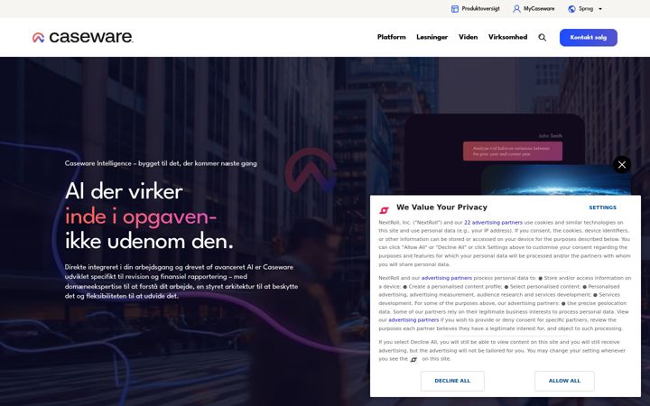Captura de pantalla de caseware.com