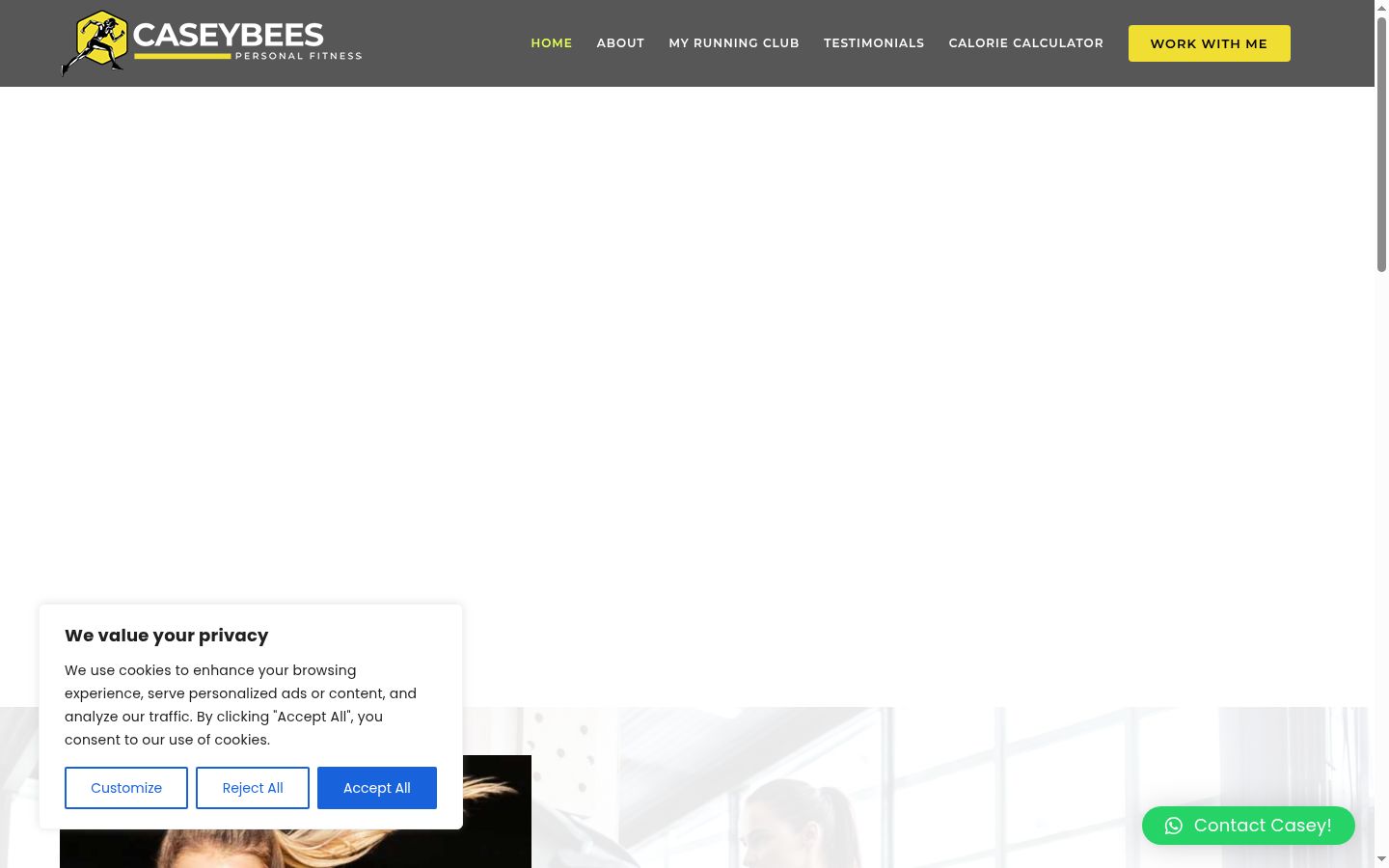 Screenshot του banner συγκατάθεσης που εμφανίστηκε πριν από οποιαδήποτε αλληλεπίδραση