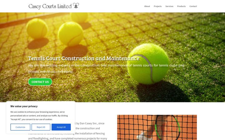 Screenshot of caseycourts.ie