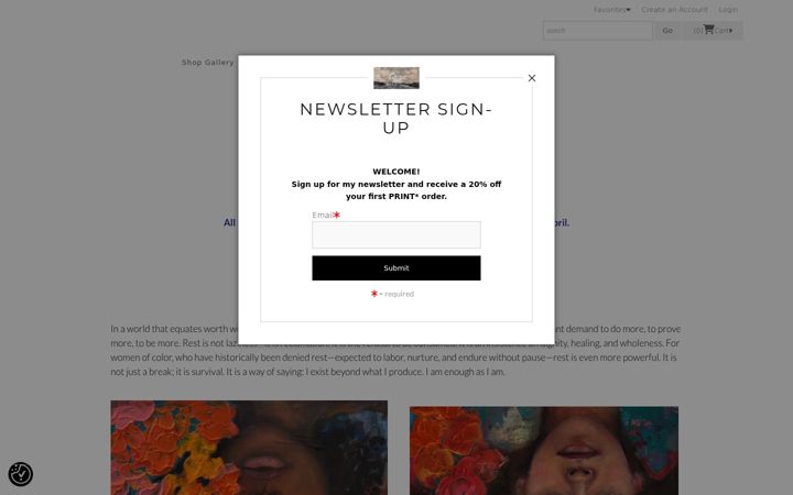 Screenshot of caseywaitart.com