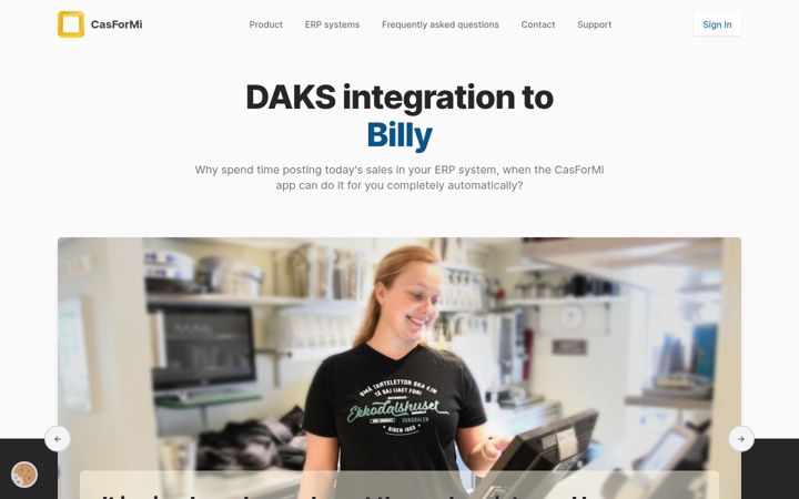 Screenshot of casformi.dk