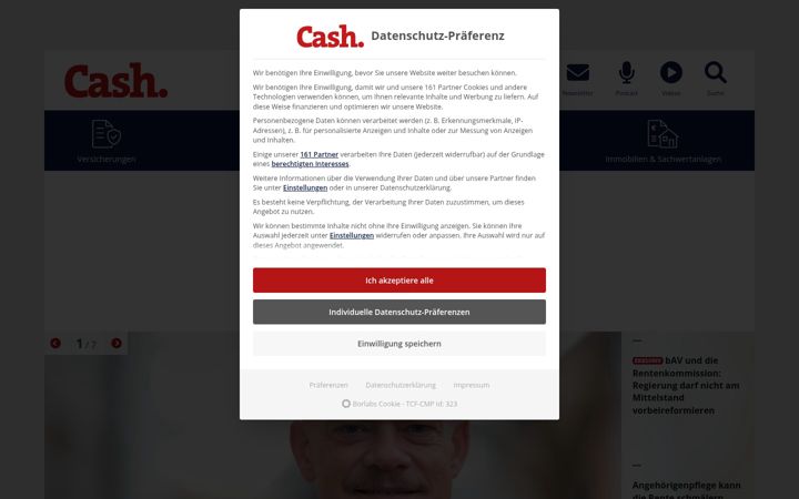 Screenshot stránky cash-online.de