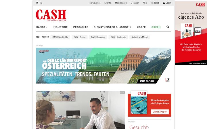Screenshot of cash.at