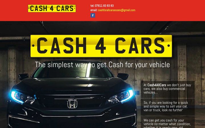 Screenshot of cash4allcars.co