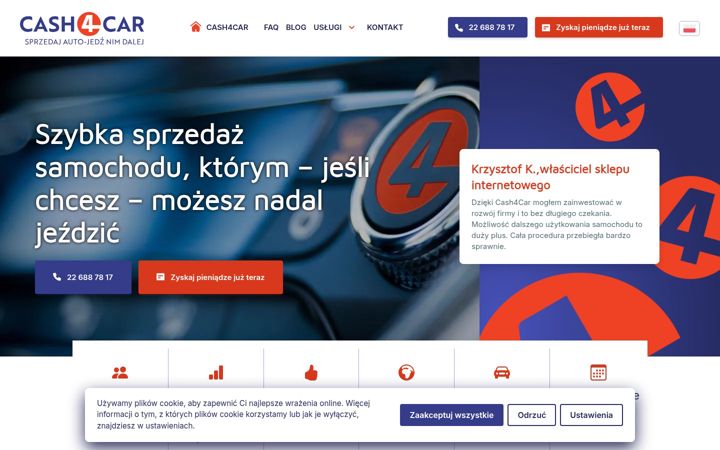 Zrzut ekranu cash4car.pl