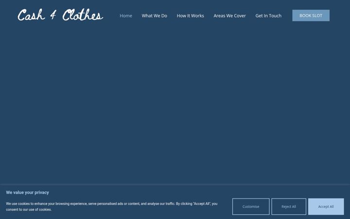 Screenshot of cash4clothessolihull.co.uk