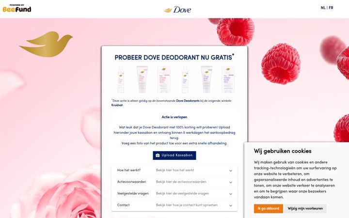 Screenshot of cashbackdove.be