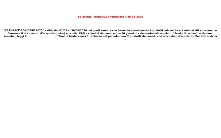 Screenshot di cashbacksonicare2025.it