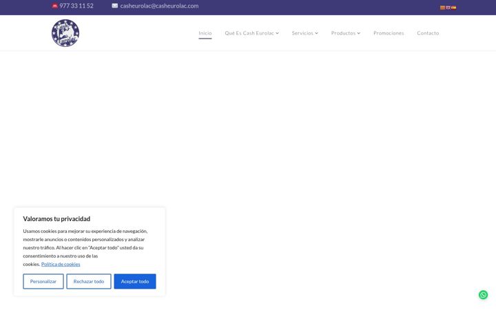 Screenshot of casheurolac.com