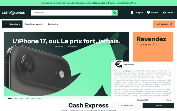Screenshot of cashexpress.fr