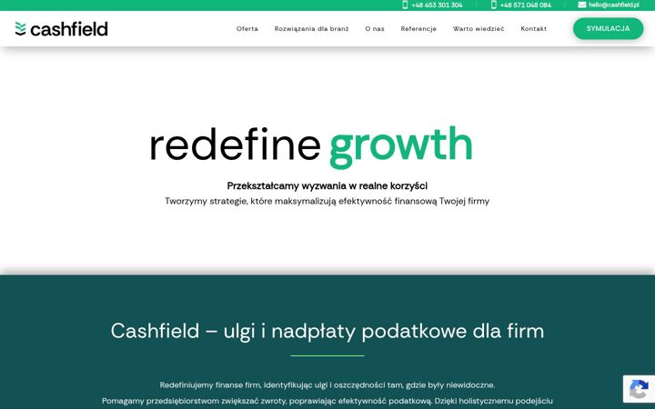 Screenshot ta' cashfield.pl
