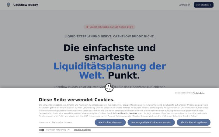 Screenshot of cashflow-buddy.de
