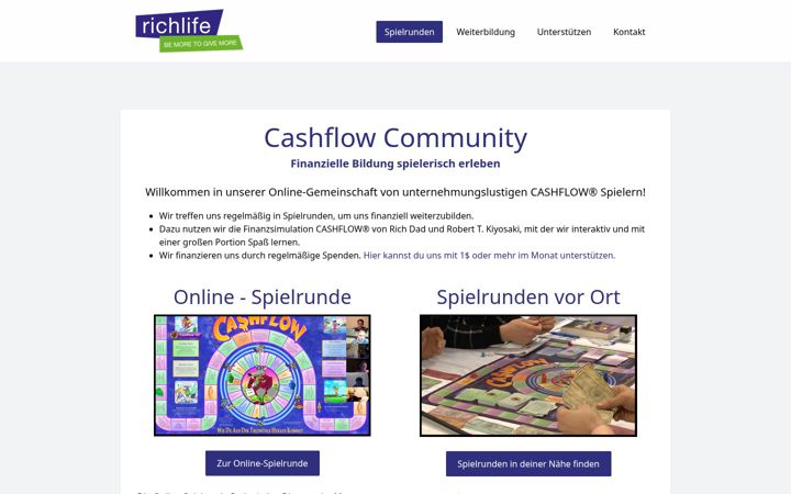 Screenshot of cashflow-community.com
