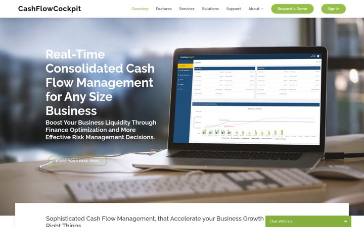Screenshot of cashflowcockpit.com