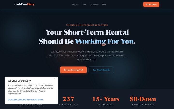 Screenshot of cashflowdiary.com
