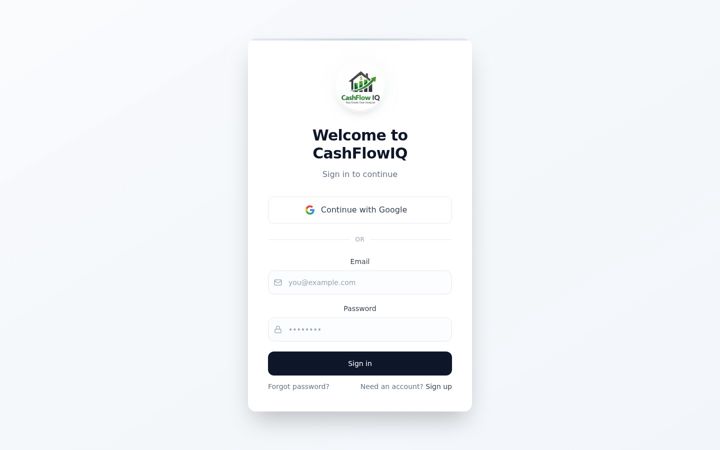 Screenshot of cashflowiq.net