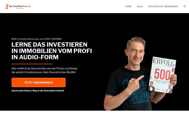 Screenshot of cashflowpodcast.de