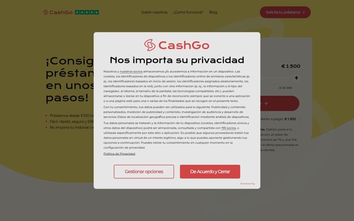Screenshot of cashgo.es