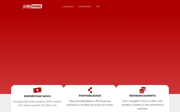 Ekrānuzņēmums no cashhouse.com.br