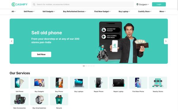 Screenshot of cashify.in