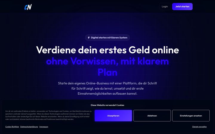 Screenshot of cashlynetwork.de