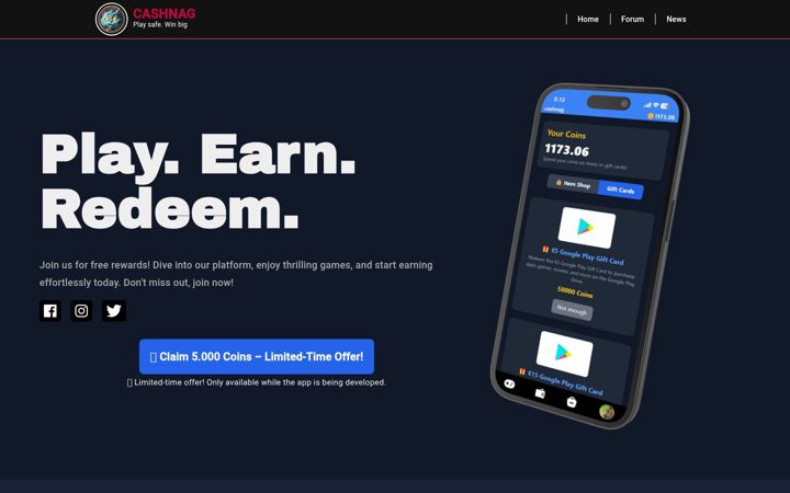 Screenshot of cashnag.com