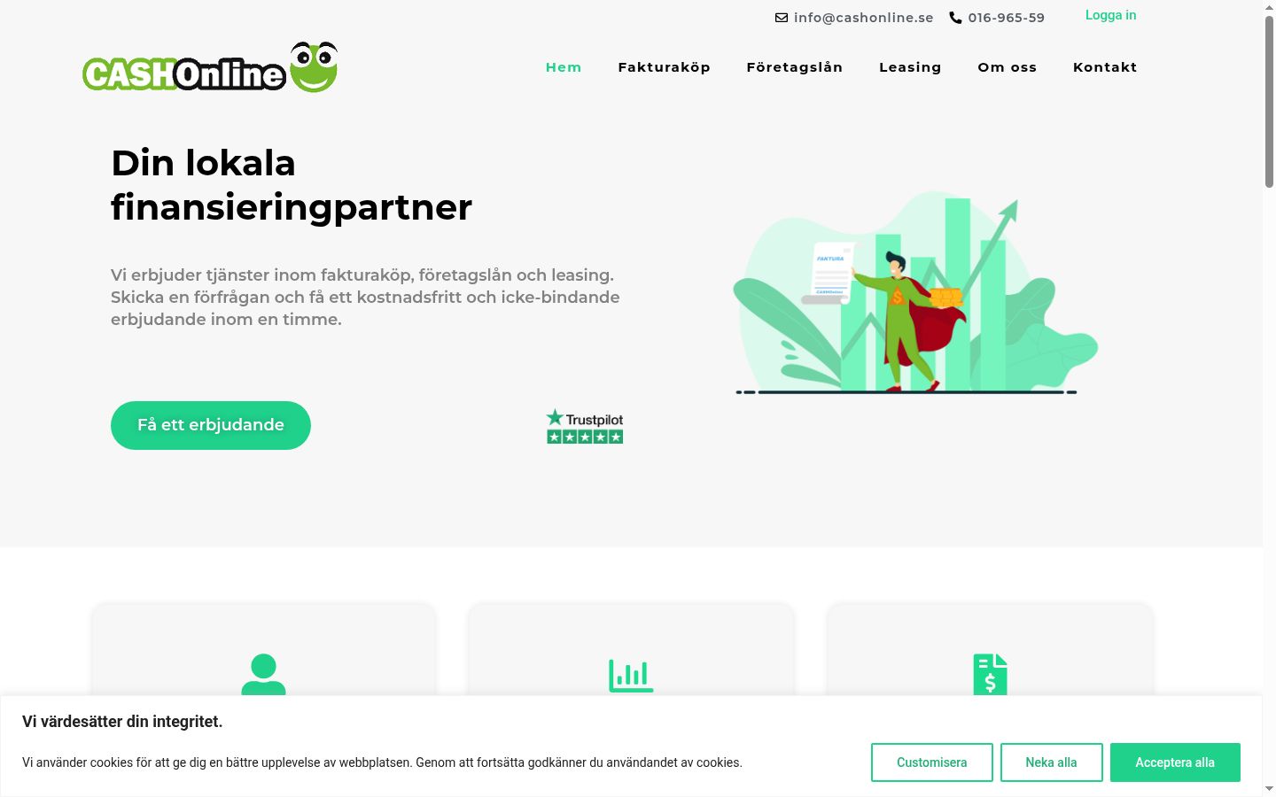 Screenshot of the consent banner shown before any interaction