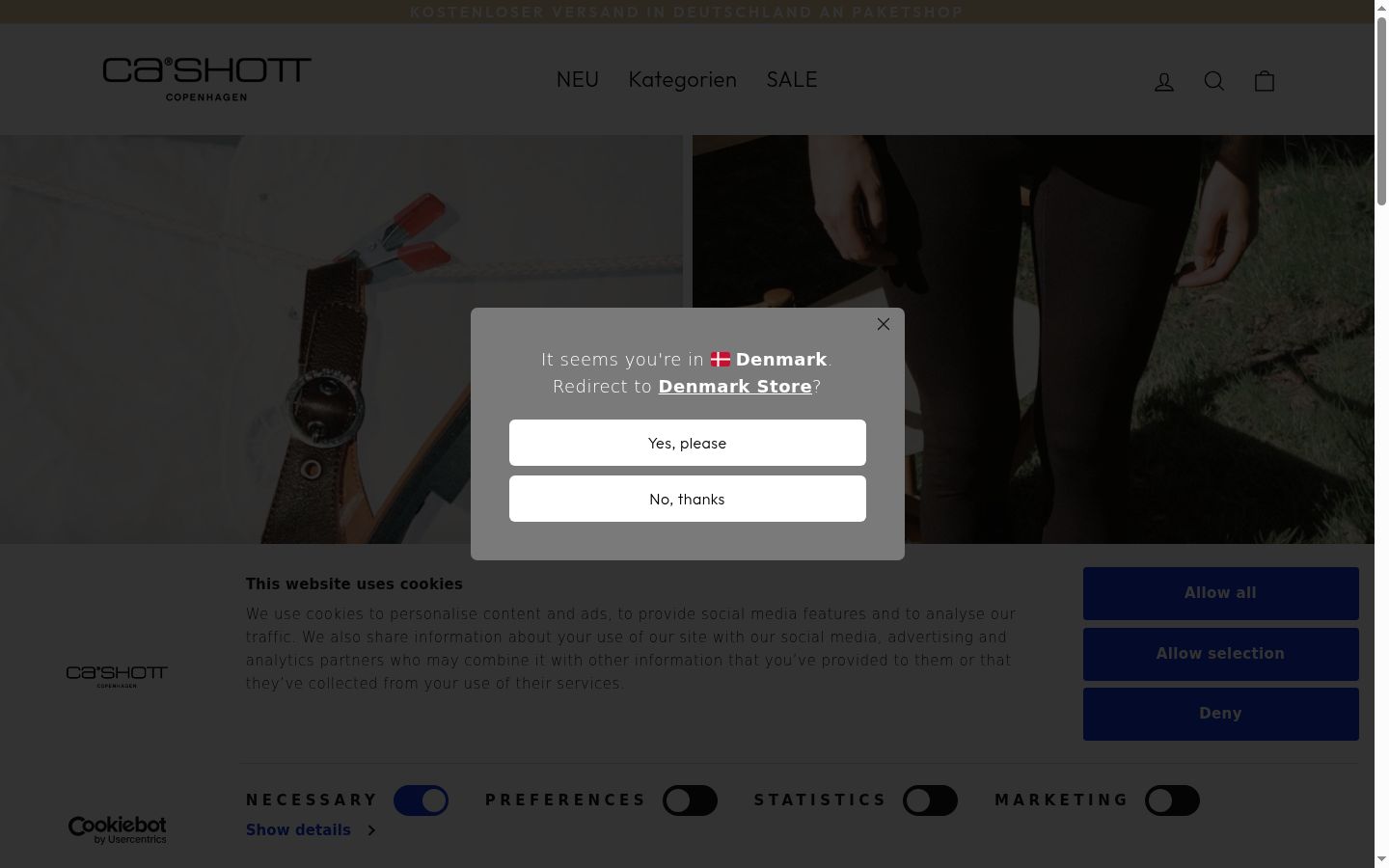Sutikimo reklamjuostės, rodytos prieš bet kokią sąveiką, ekrano kopija