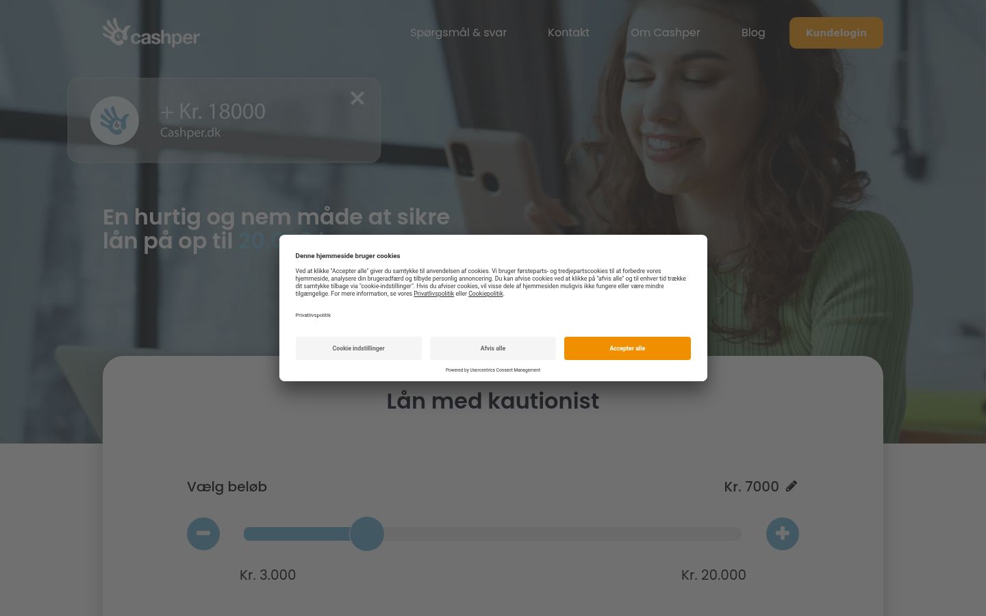 Screenshot tal-banner tal-kunsens muri qabel kwalunkwe interazzjoni