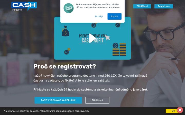Screenshot of cashprofit.cz