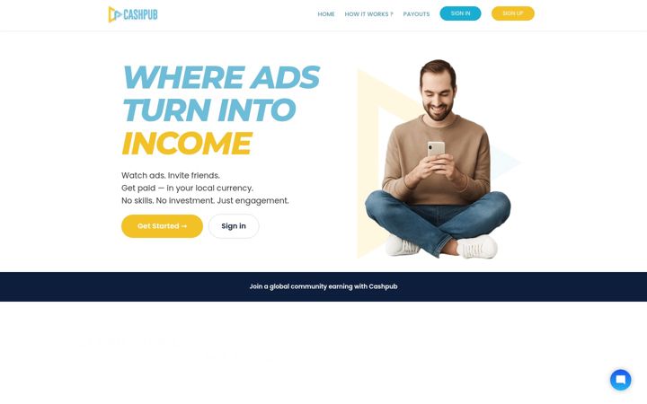 Screenshot of cashpub.ma