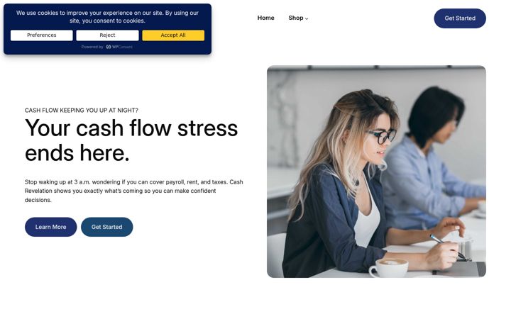 Screenshot of cashrevelation.com