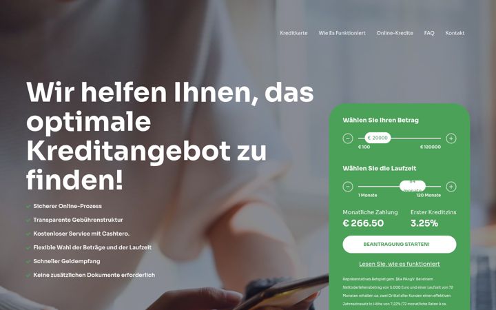 Screenshot of cashtero.de