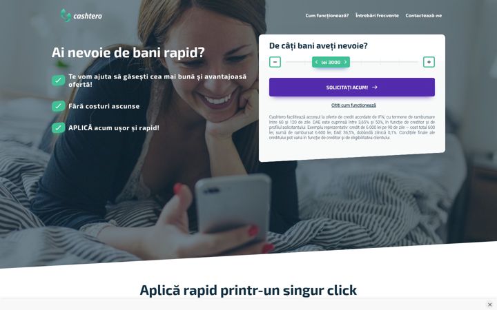 Screenshot of cashtero.ro