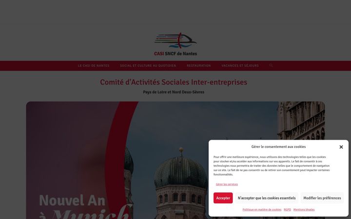 Captură de ecran a casi-de-nantes.fr