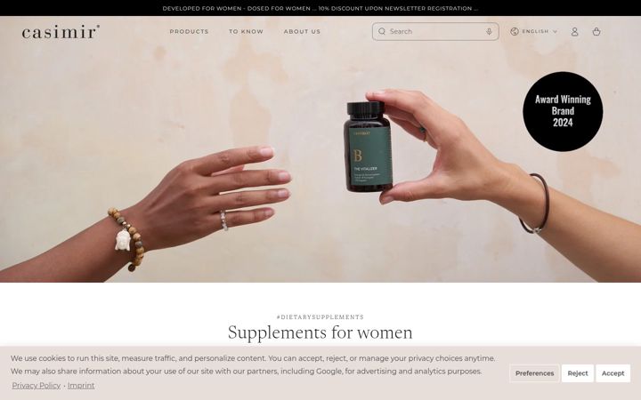 Screenshot of casimir.shop