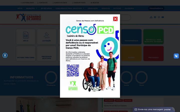 Ekrānuzņēmums no casimirodeabreu.rj.gov.br