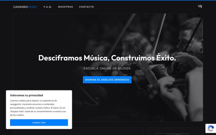 Screenshot of casimiromusic.com