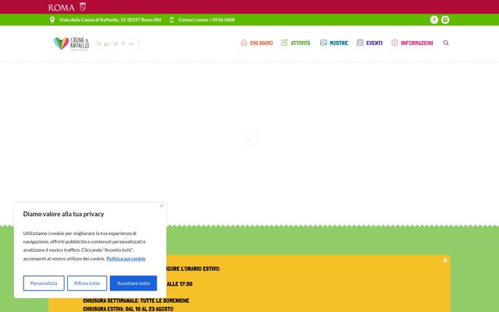 Screenshot di casinadiraffaello.it