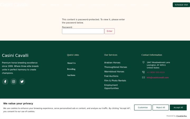 Screenshot of casini-cavalli.com