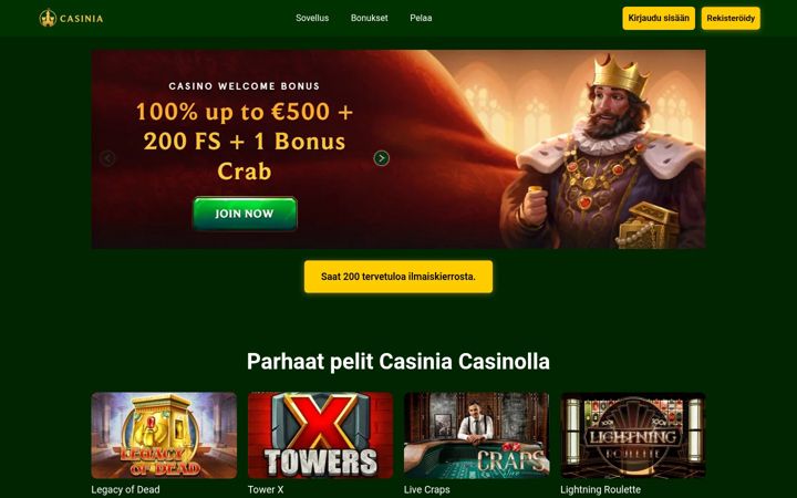 Screenshot of casiniapelata.fi