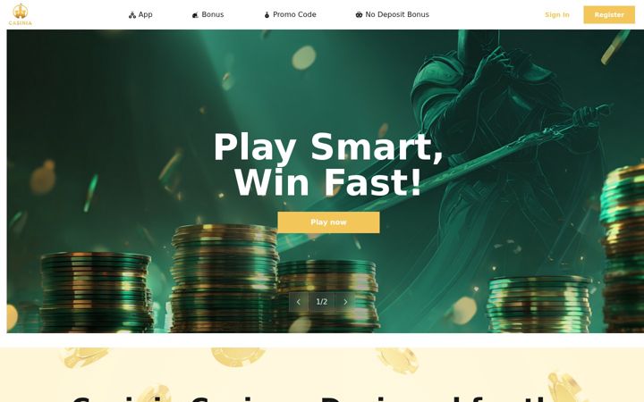 Screenshot of casiniaslots.com