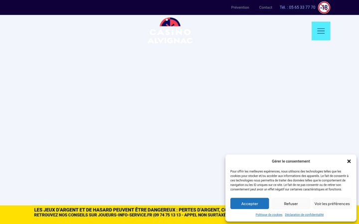 Screenshot of casino-alvignac.com