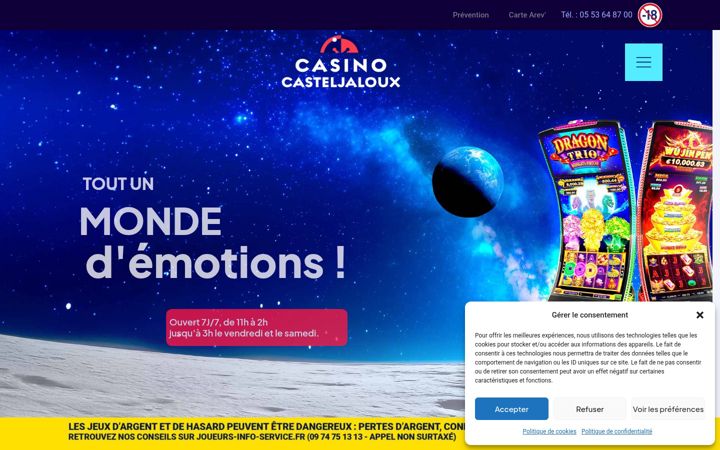 Screenshot of casino-casteljaloux.com